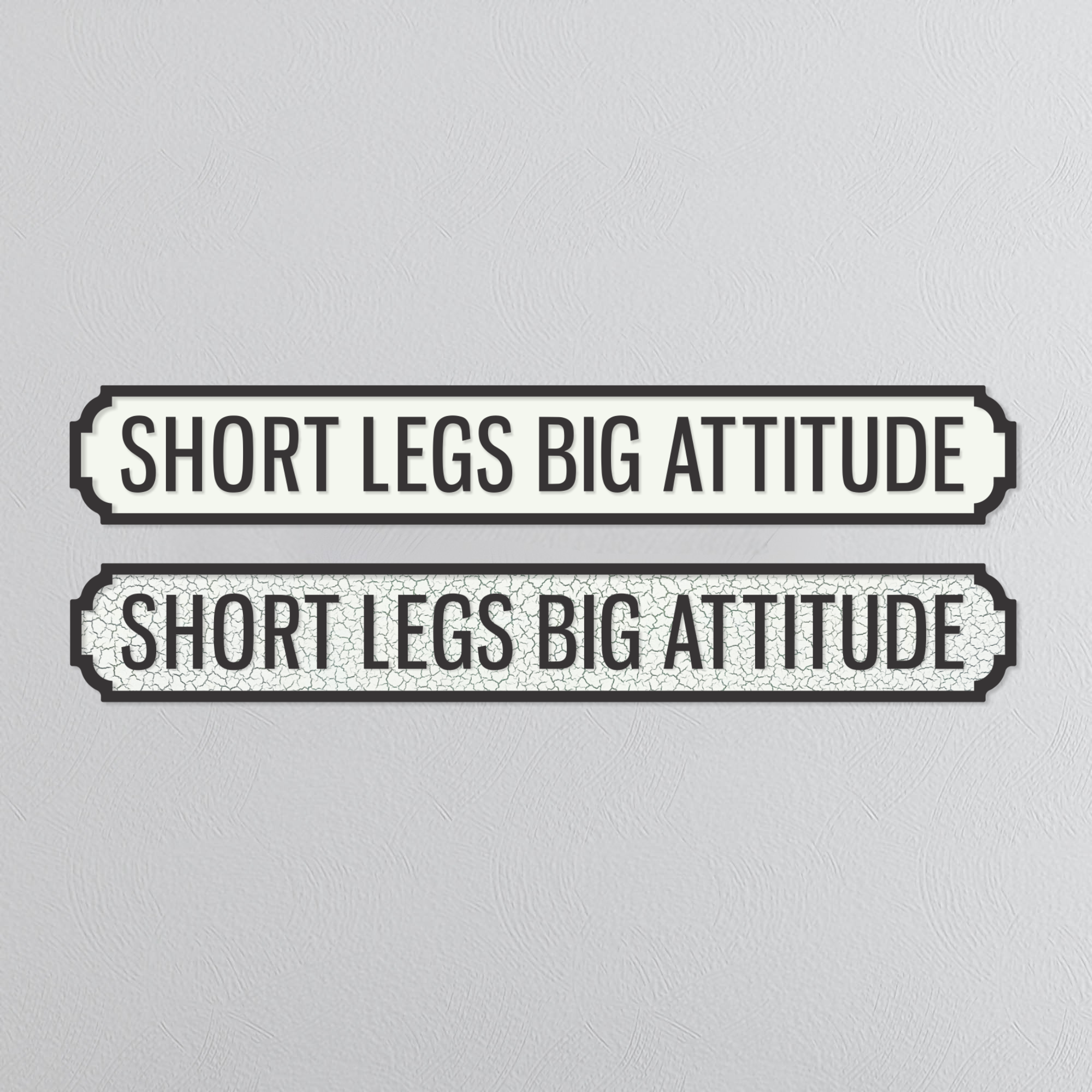 Shorts Legs Big Attitude - Vintage Street Sign