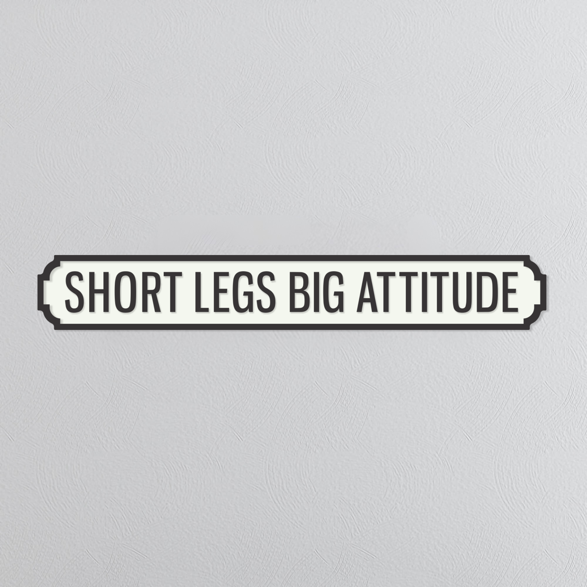 Shorts Legs Big Attitude - Vintage Street Sign