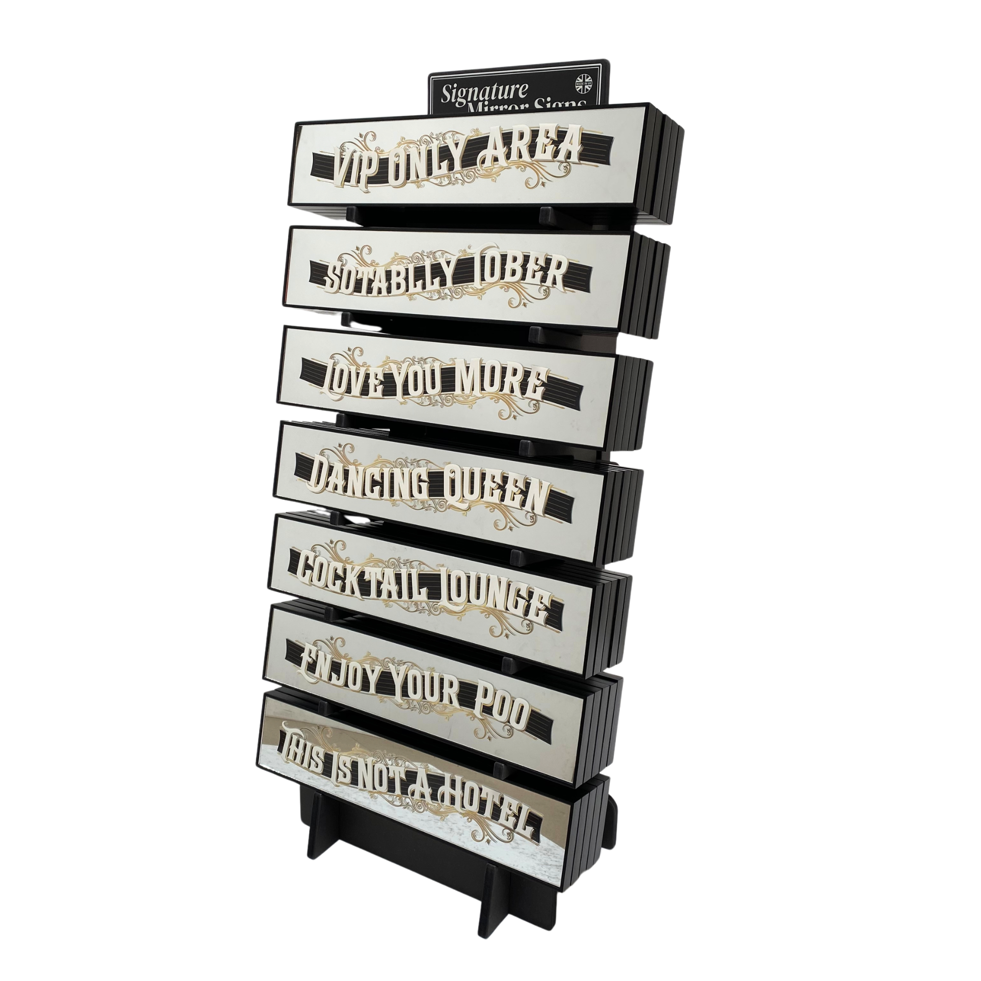 Single Sided Floor Display Unit | Signature Mirror Signs