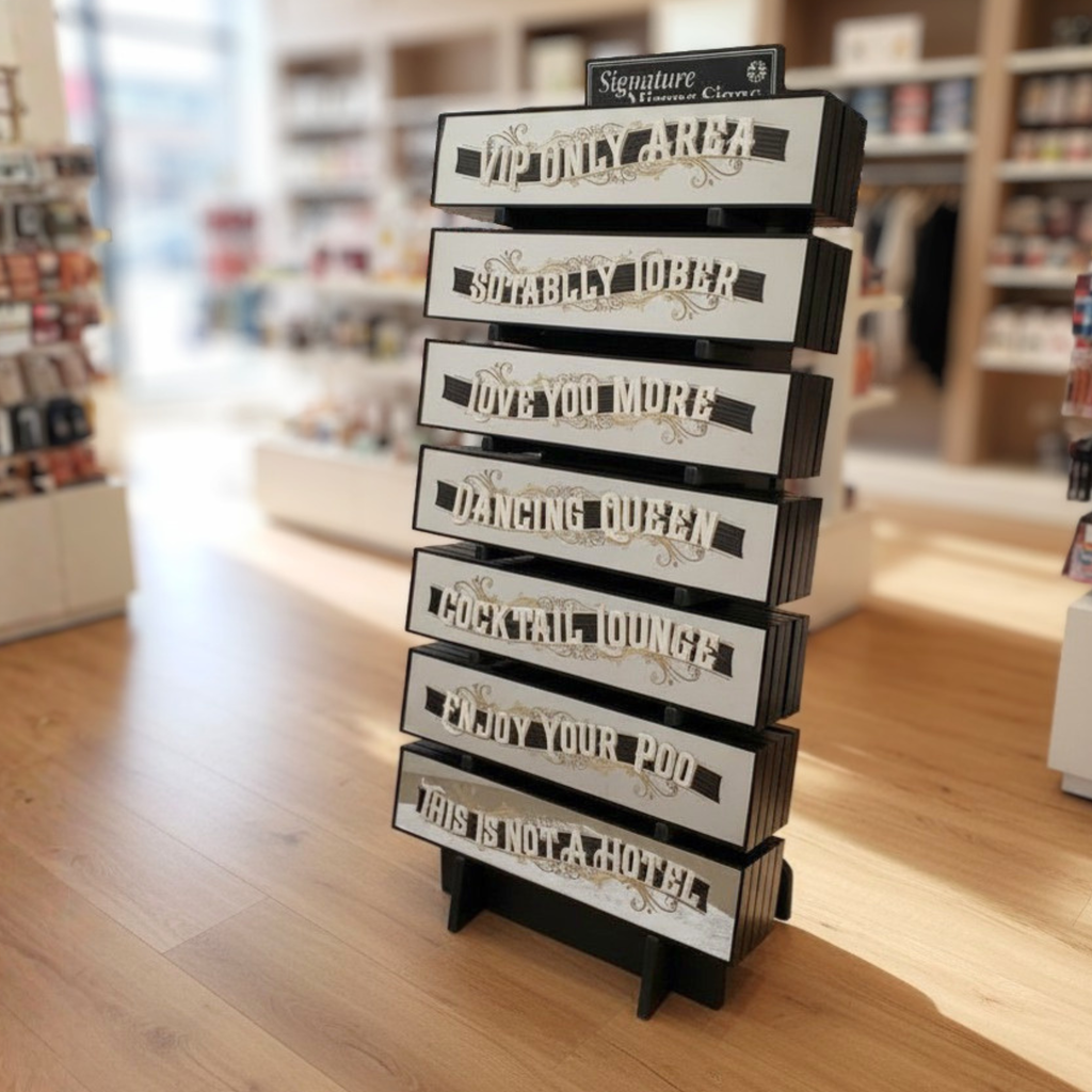 Single Sided Floor Display Unit | Signature Mirror Signs