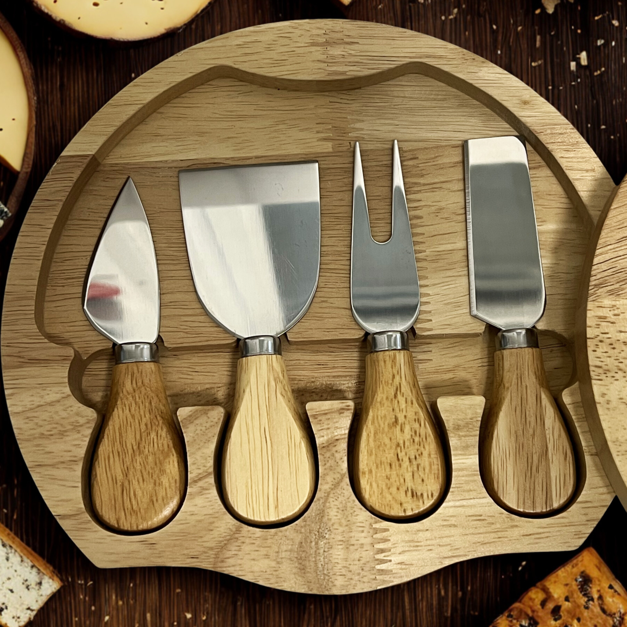 Personalised Initials Cheese Board Set - Slate