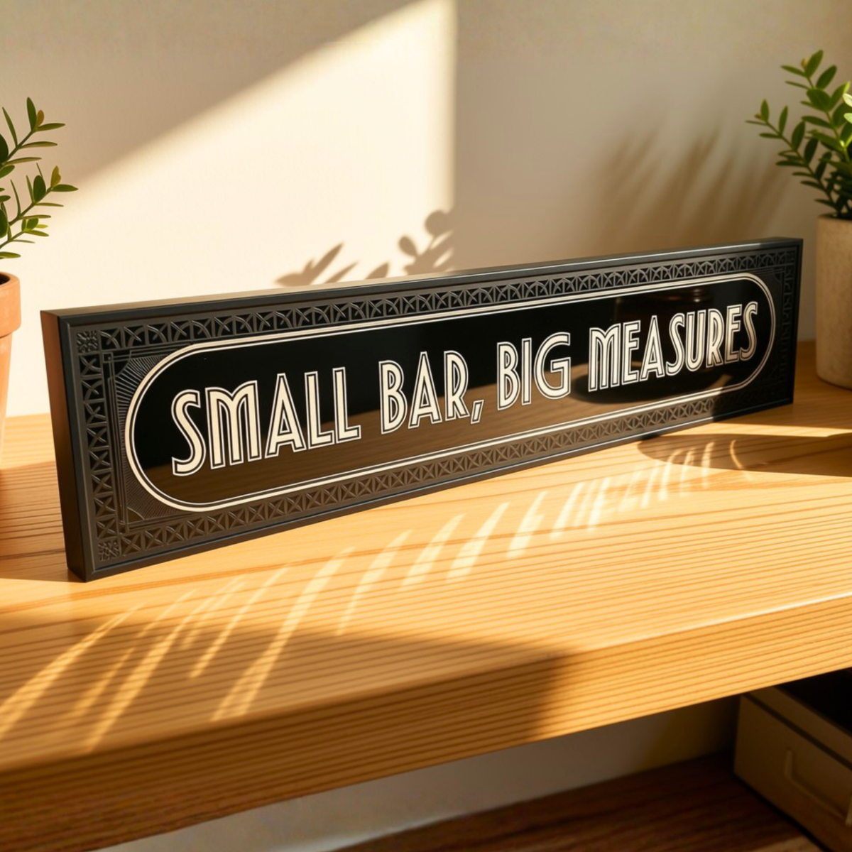 Small Bar Big Measures - Signature Foil Frame