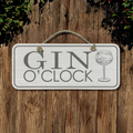 Gin O'Clock - Wooden Outdoor Sign