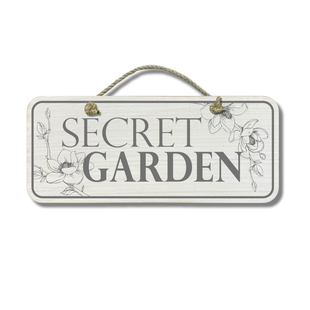 Secret Garden - Wooden Outdoor Garden Sign
