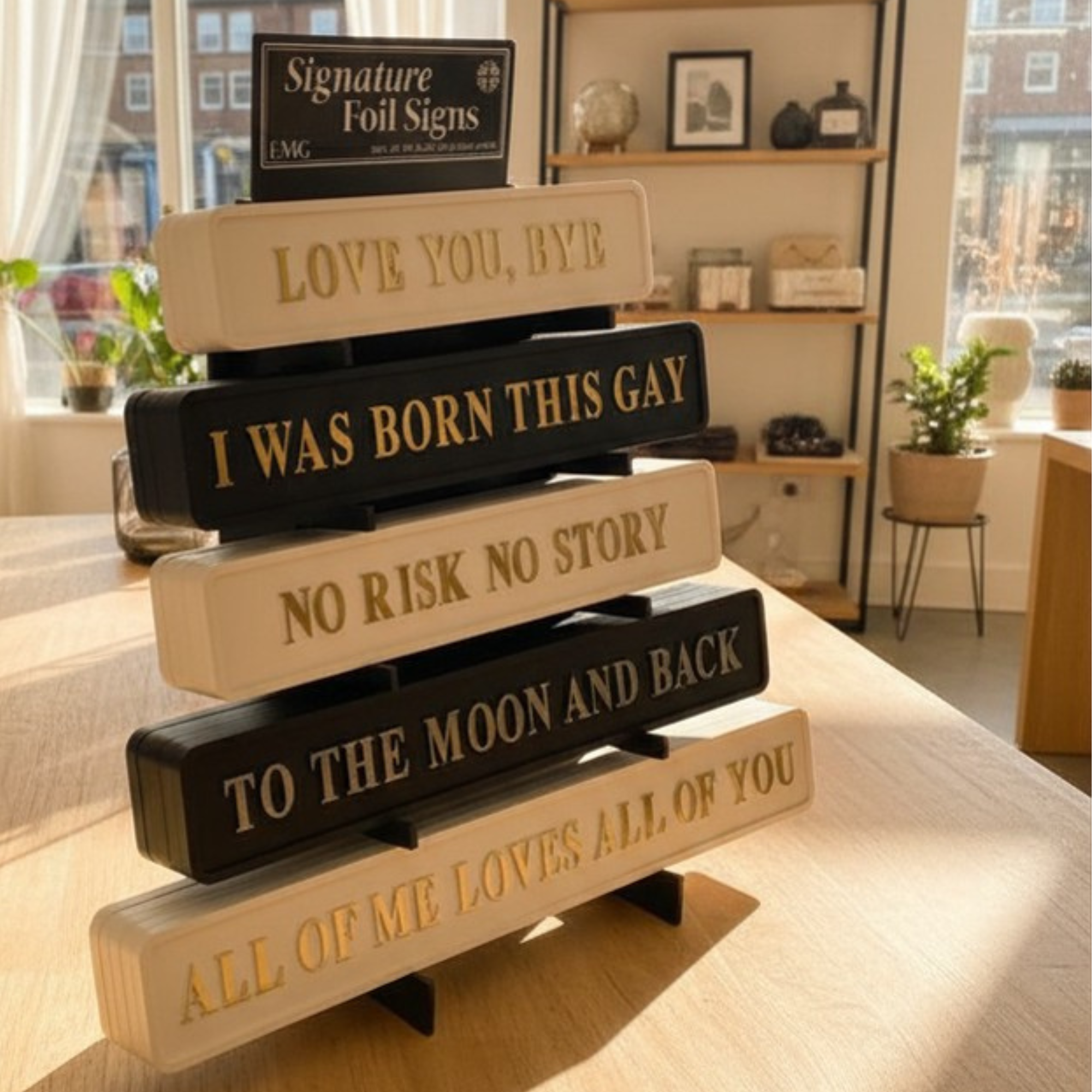 Table Top Display Stand | Signature Foil Signs