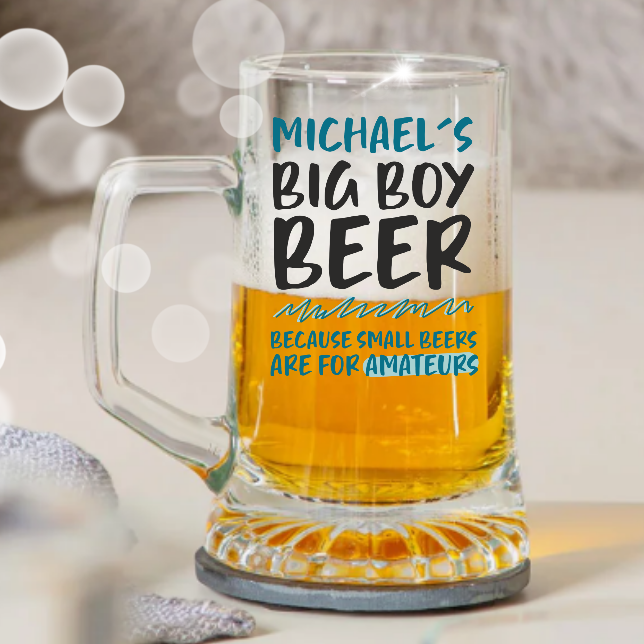 Personalised Beer Tankard - Drink Glass