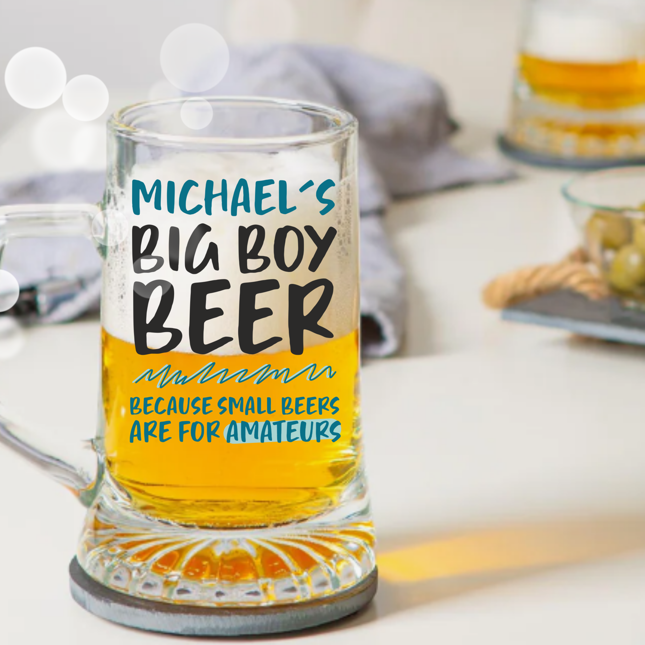 Personalised Beer Tankard - Drink Glass