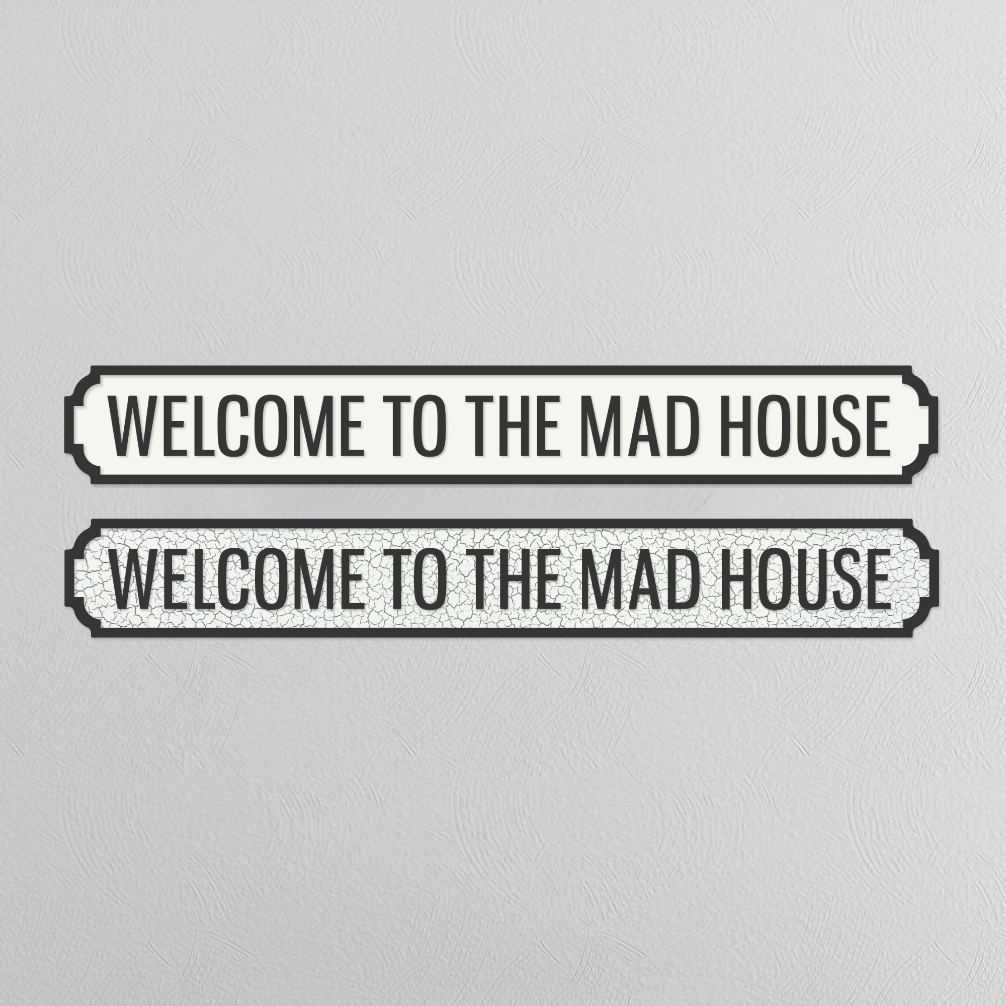 Welcome To The Madhouse - Vintage Street Sign