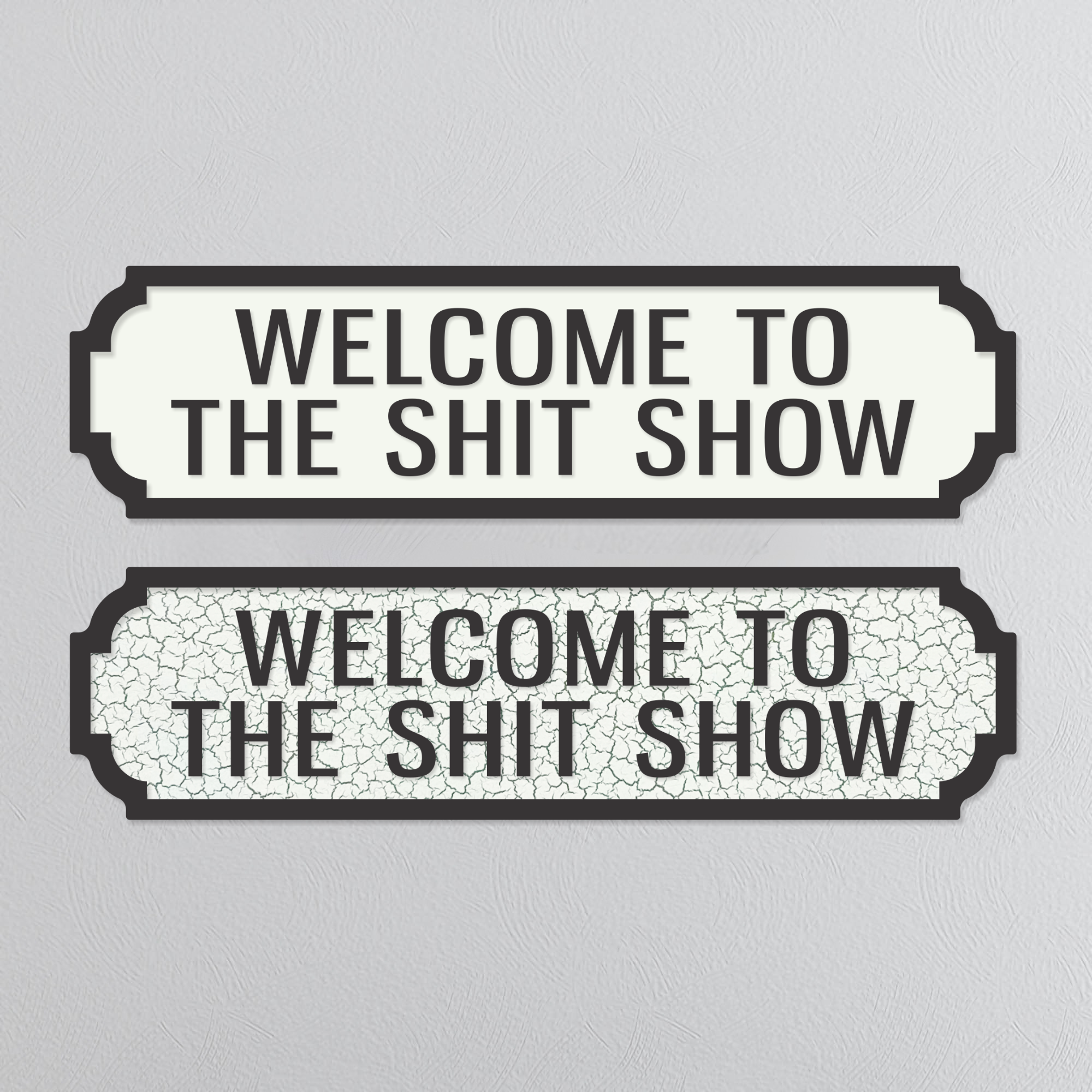 Welcome To The Shit Show - Vintage Street Sign