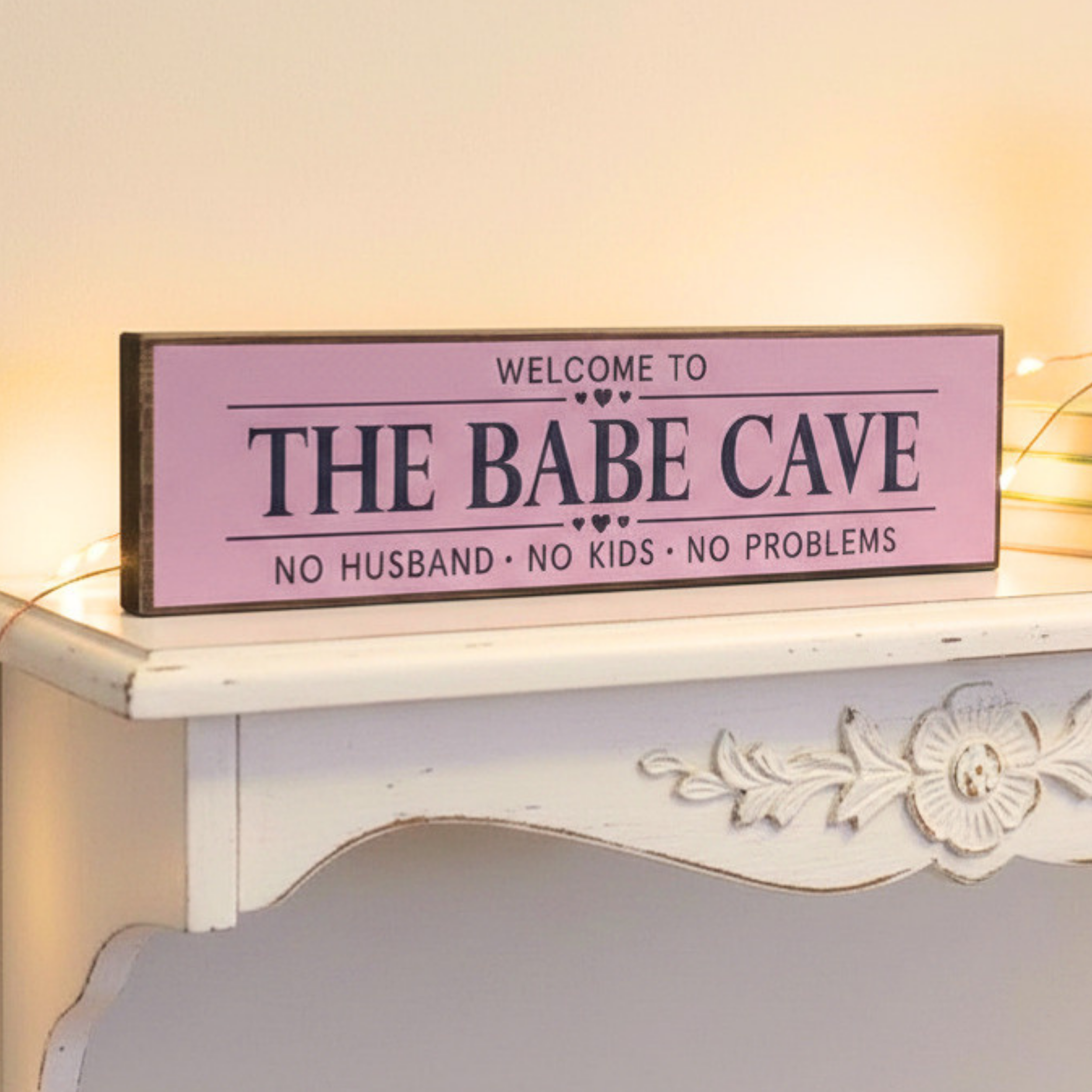 The Babe Cave | Rustic Block Shelf Sitter