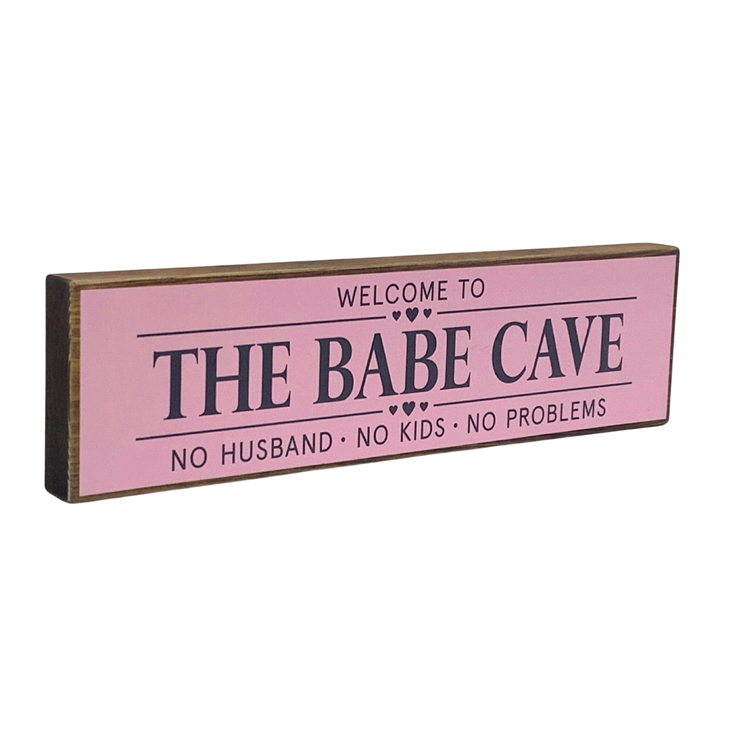 The Babe Cave | Rustic Block Shelf Sitter