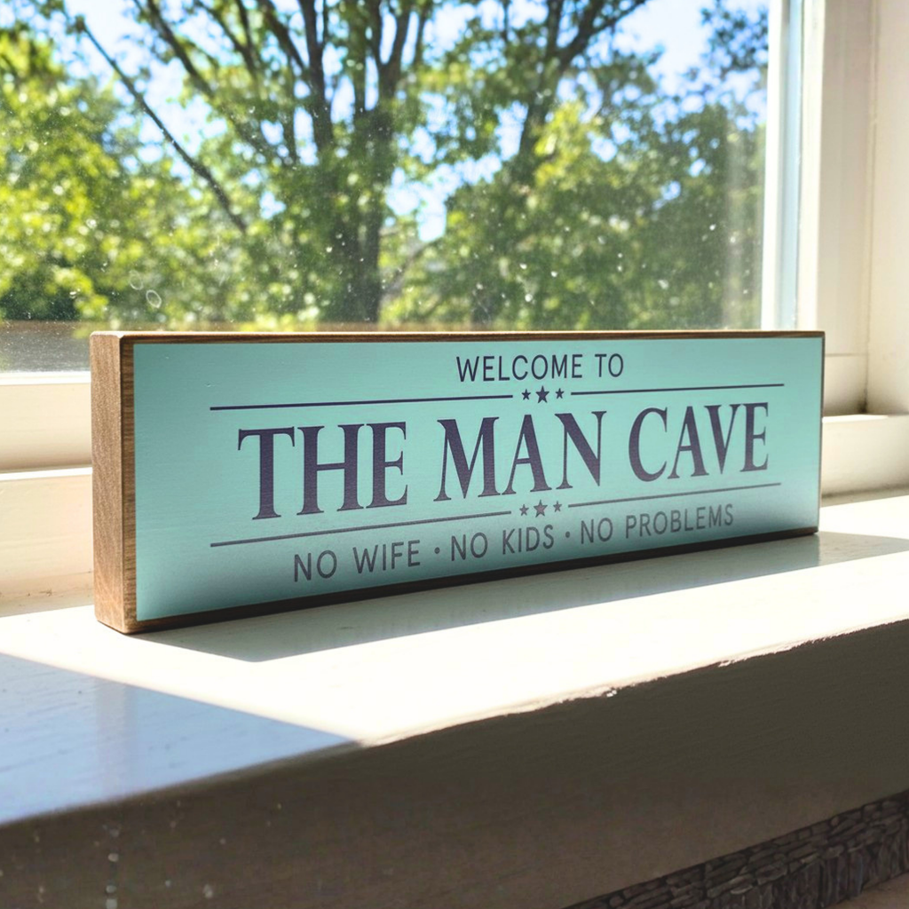 The Man Cave | Rustic Block Shelf Sitter