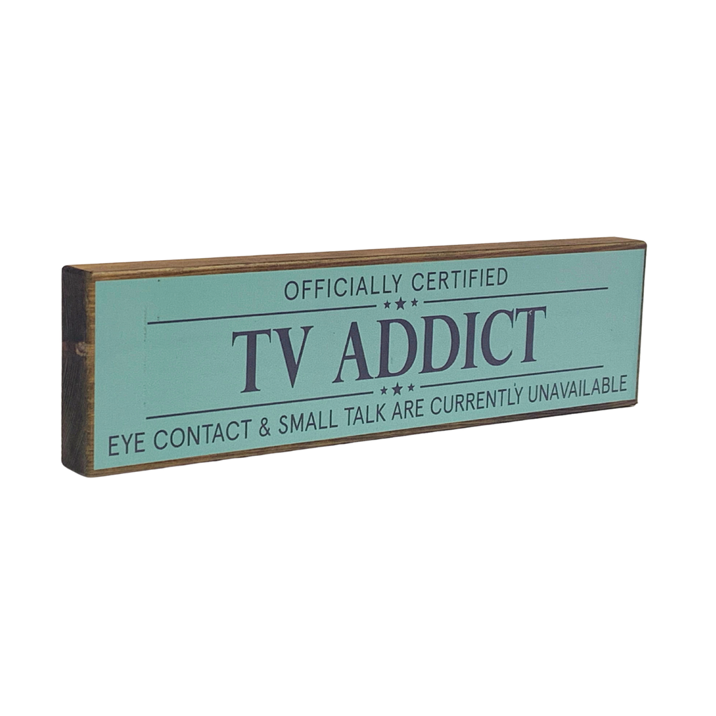 TV Addict | Rustic Block Shelf Sitter