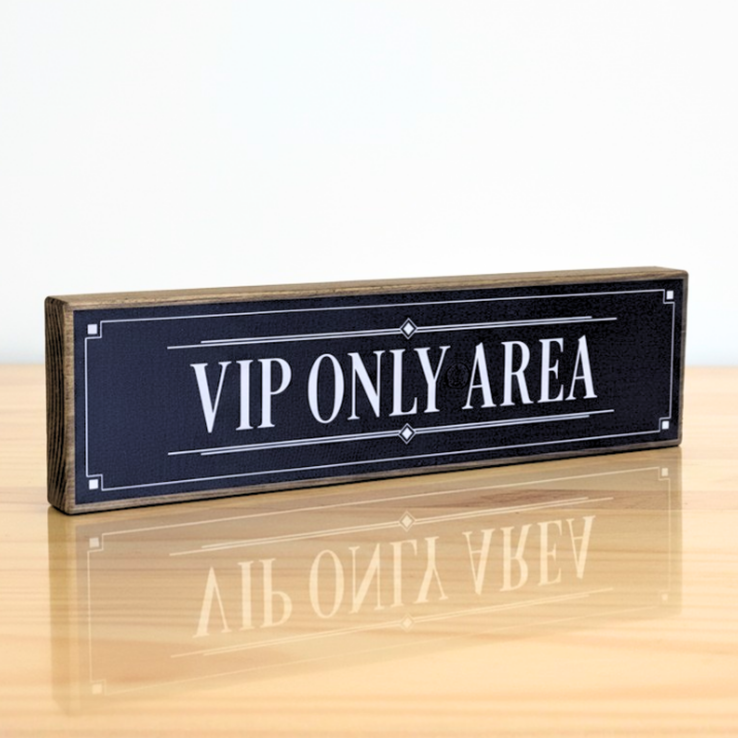 VIP Only Area | Rustic Block Shelf Sitter