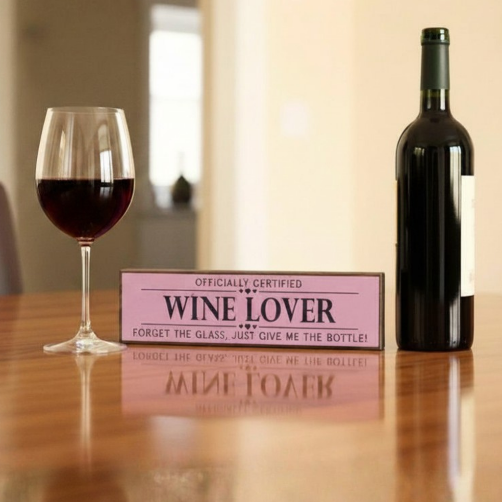 Wine Lover | Rustic Block Shelf Sitter