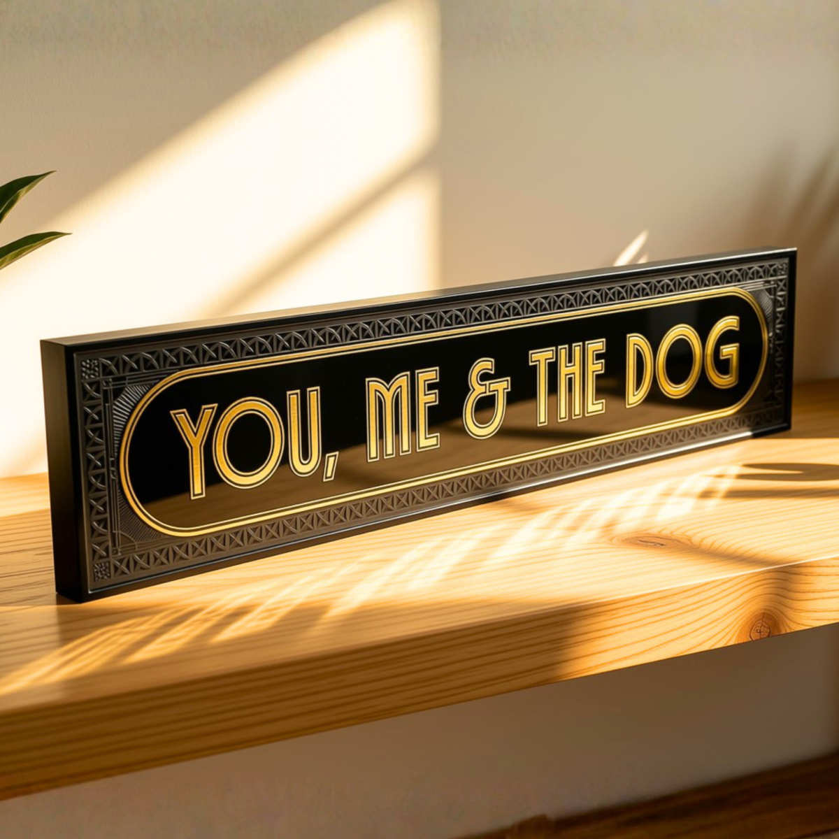 You, Me & The Dog - Signature Foil Frame