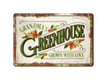 Grandma’s or Grandad’s Greenhouse | Rustic Effect Metal Sign