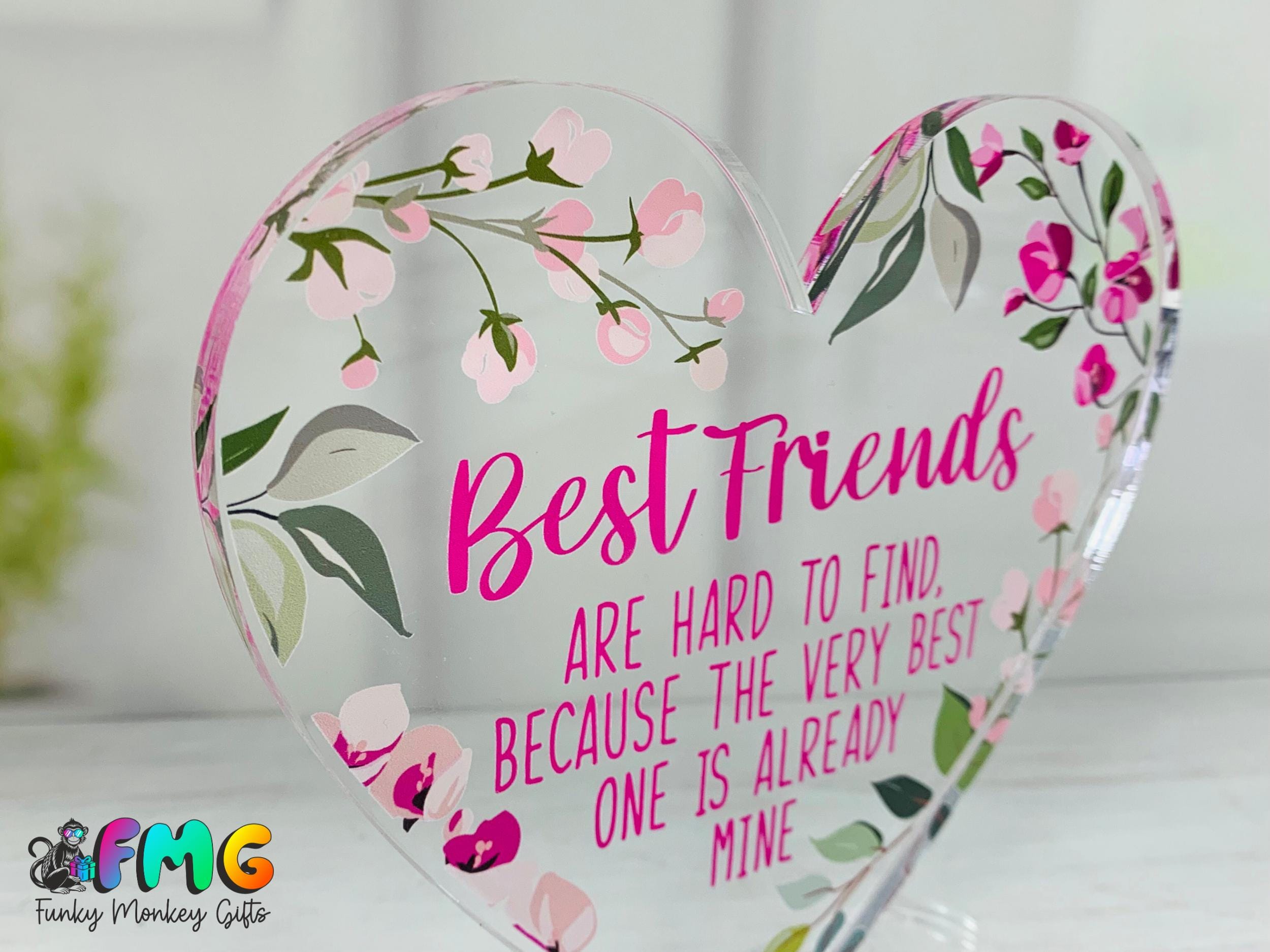 Best Friend | Acrylic Heart Plaque