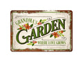 Grandma’s or Grandad’s Garden | Rustic Effect Metal Sign